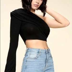 One Shoulder Crop Top